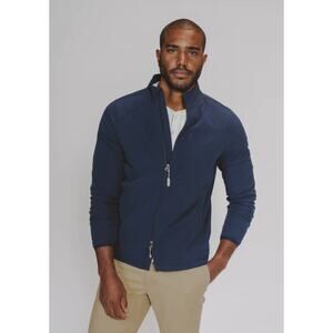 The Normal Brand 3 Season Soft-Shell Full Zip Jacket Mens Medium Navy Blue New